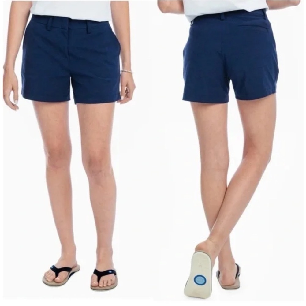 Southern Tide Performance Shorts Navy Blue Golf Boating Nautical Size 10